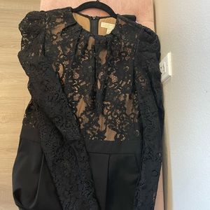 Michael Kors Lace Poufed Sleeve Jumpsuit